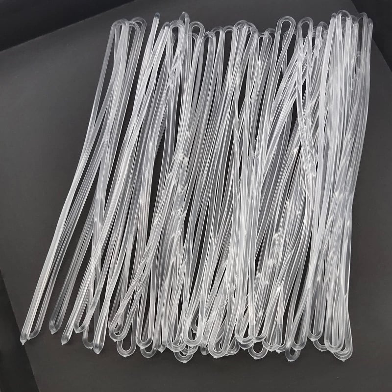 GYBest Best 100-Pack 6'' Clear Plastic Luggage Tag Loops - Image 3